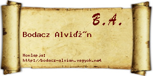 Bodacz Alvián névjegykártya